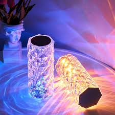 Crystal Lamp Rose Light Diamond Lamp 16 Colors Changing with Remote