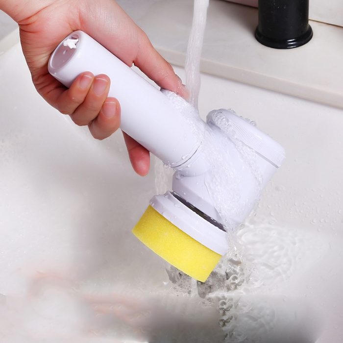 Wireless Electric Cleaning Brush Set 5-In-1 Handheld Bathtub Brush Kitchen Bathroom Sink Cleaning Tool Profess Cleaning Brushs