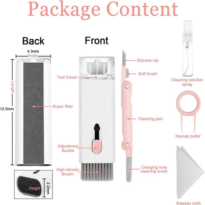 7-In-1 Computer Keyboard Cleaner Brush Kit Bluetooth Earphone Cleaning Pen